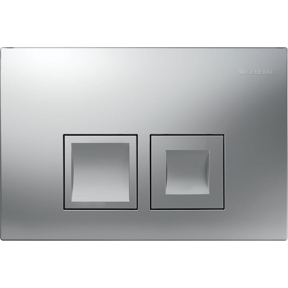 Betjeningsplate Delta 35, Geberit - Betjeningspl. Delta35 m.chrom Dobbeltskyll 246x164x25mm