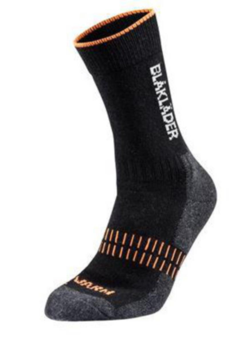 Sokk Blåkläder Warm 2192 - Sokk WARM Svart / NEON orange Størrelse 36-39