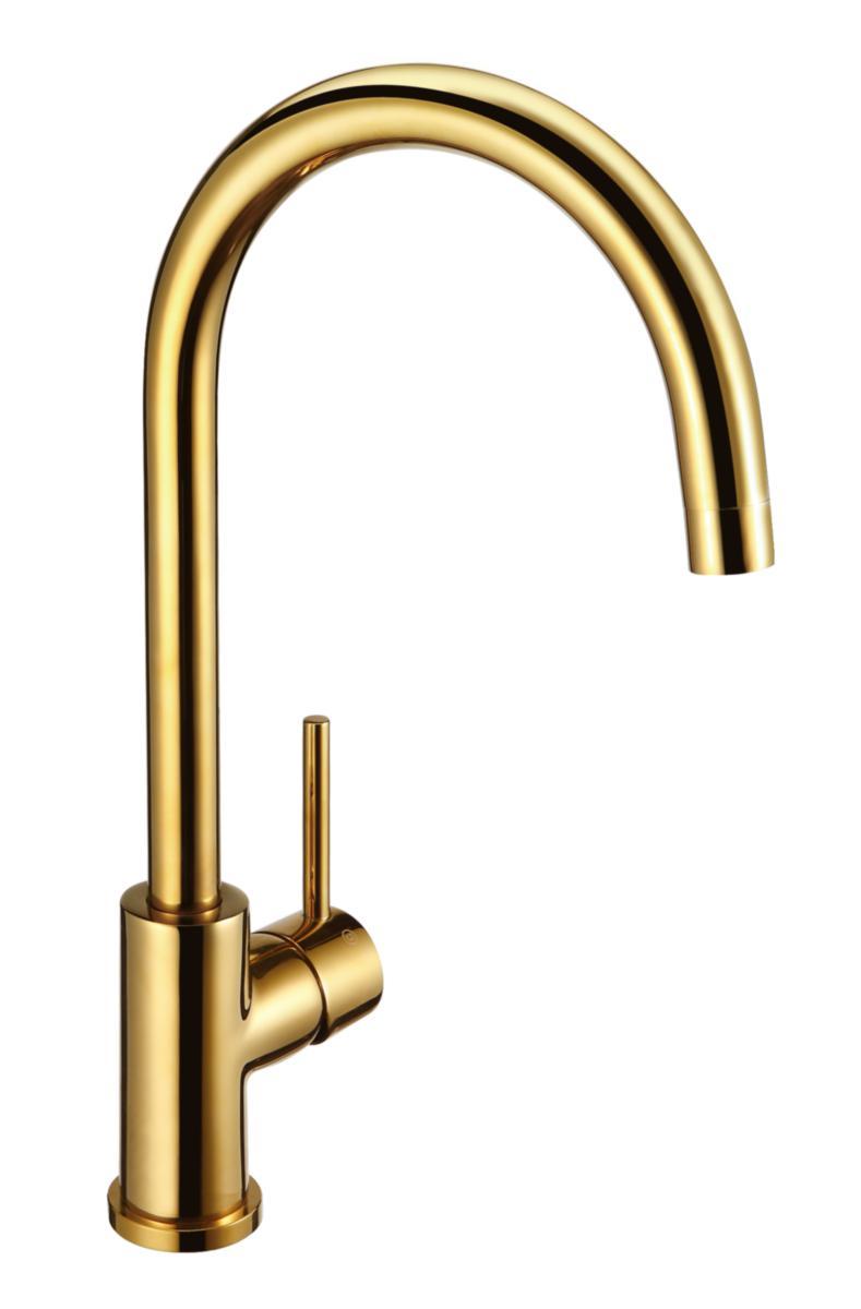 Kjøkkenbatteri a-collection Azur Eco II uten avstenging - a-coll Azur II Eco kj.batt u/avs, gull, U-tut