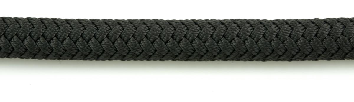 Tau rekkverk flettet Polyester Svart - Tau rekkverk polyester flettet Polyprodukter 28mmx6m svart