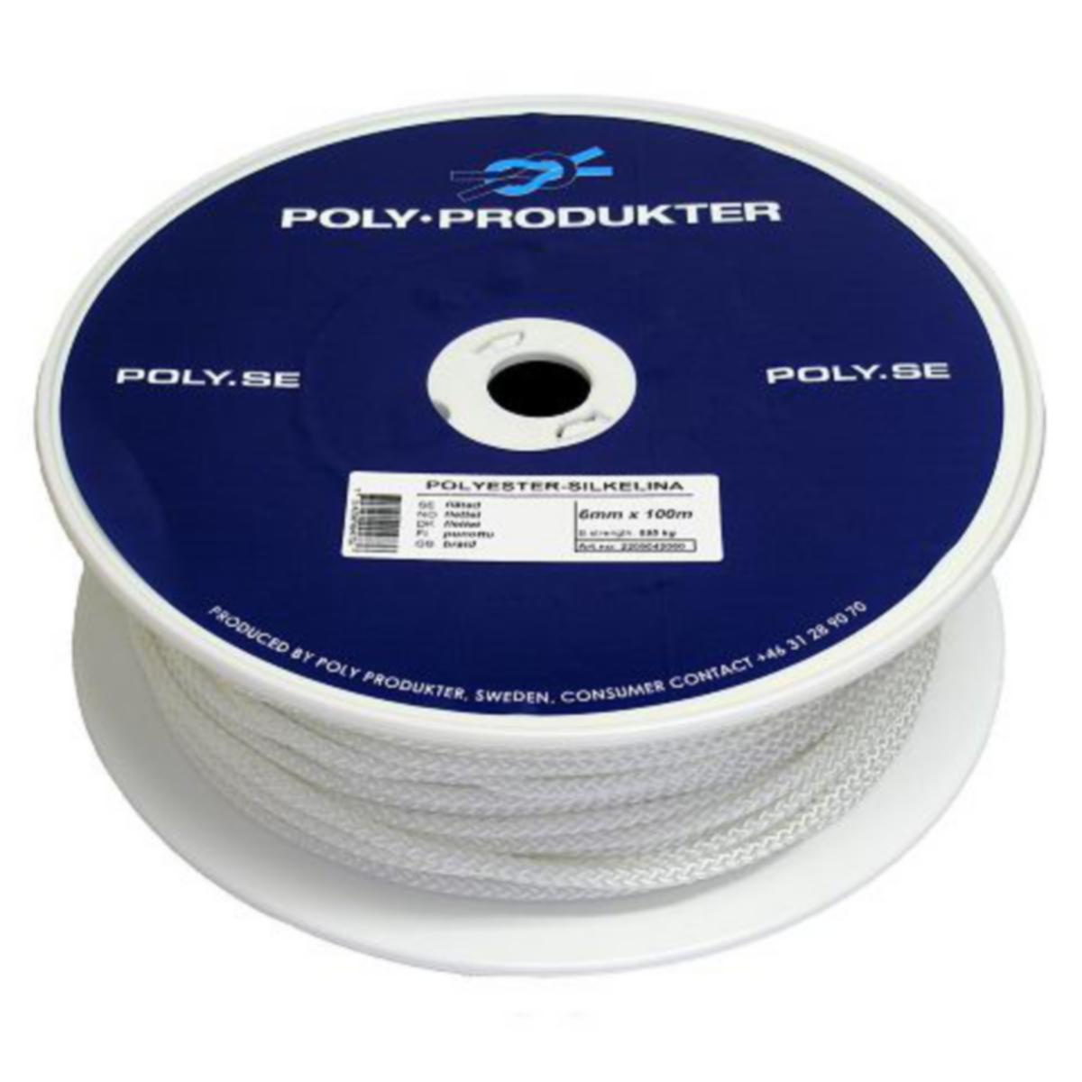 Tau polyester flettet - Tau polyester flettet Polyprodukter 6mmx100m