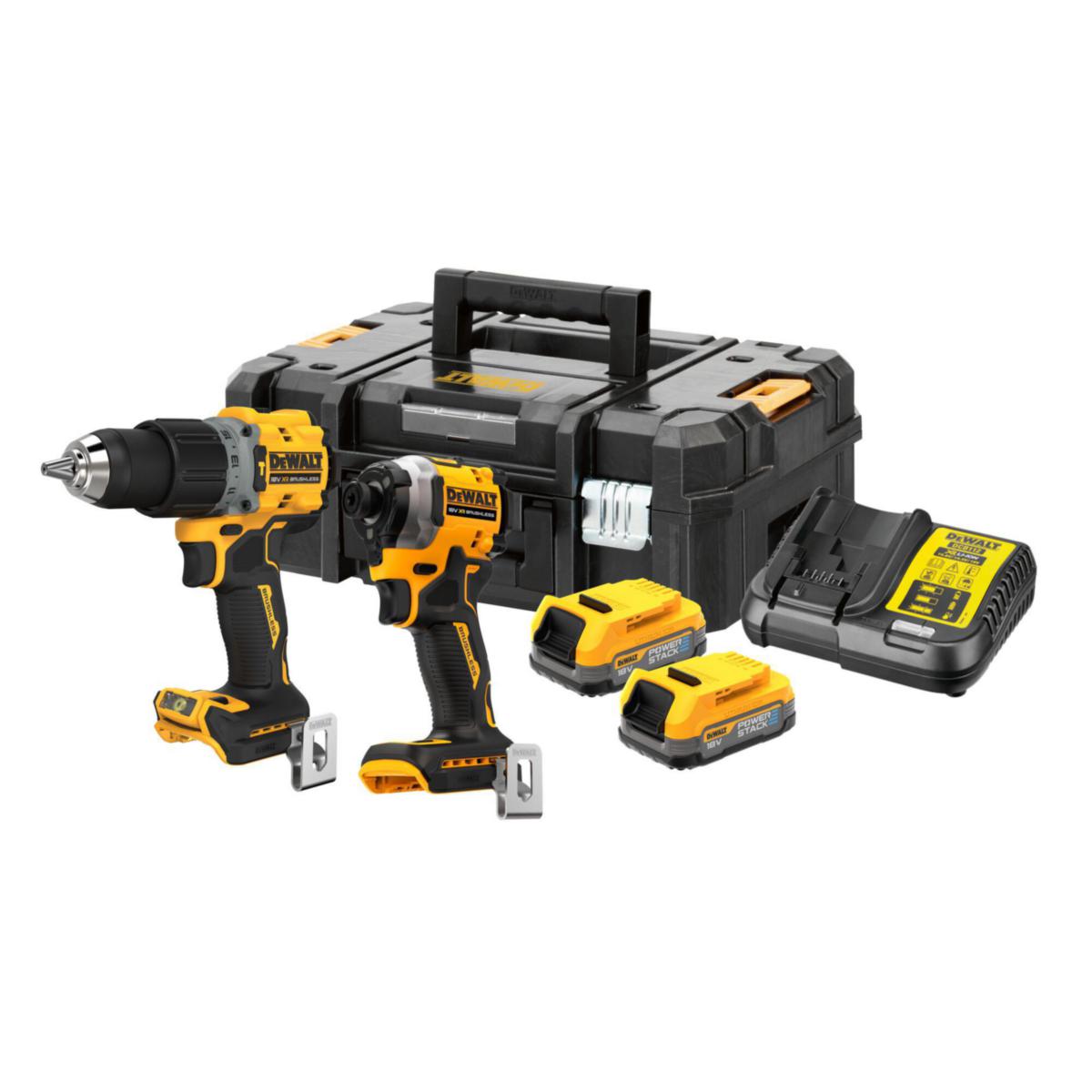 Kombisett DEWALT DCK2050E2T - Kombokit DCK2050E2T DeWalt 18V XR 2xPS TSTAK