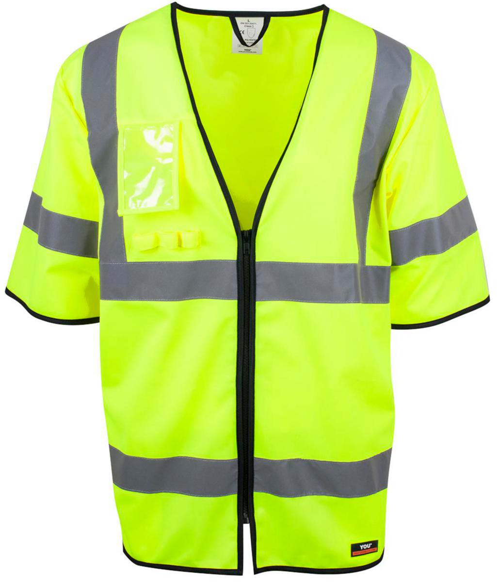 Refleksvest YOU® Hagfors Hivis kl.2 - Refleksvest YOU Hagfors gul str L/XL