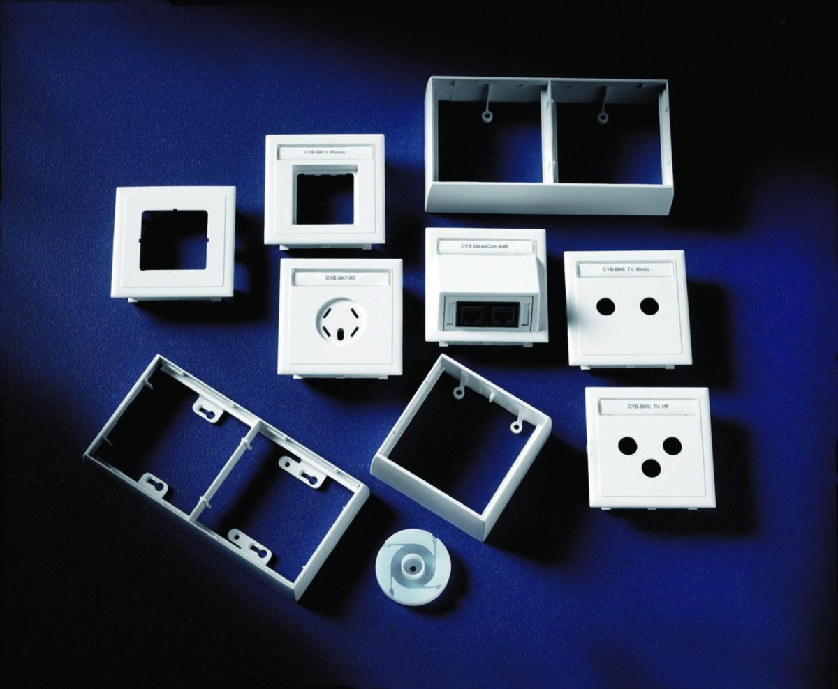 Påveggskappe Schneider CYB-MF2H Dobbel Hvit - CYB-MF2H RAMME 2 MODUL HVIT 