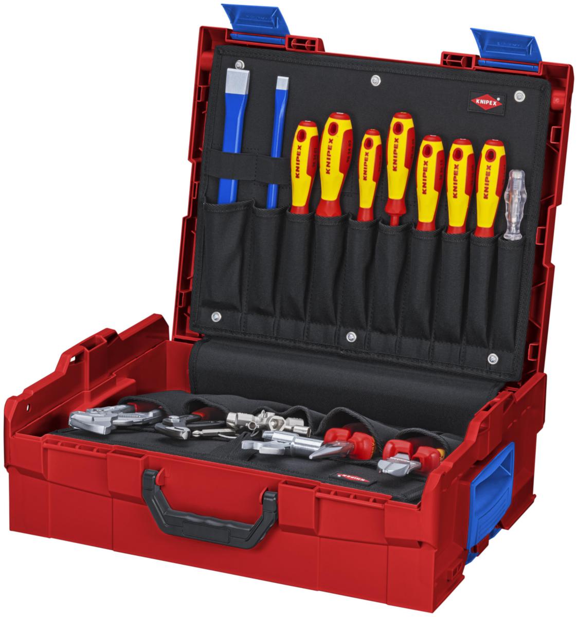 Verktøysett Knipex 002119LBS - Verktøysett 002119 LB S L-Boxx Knipex Sanitær 52 deler VDE