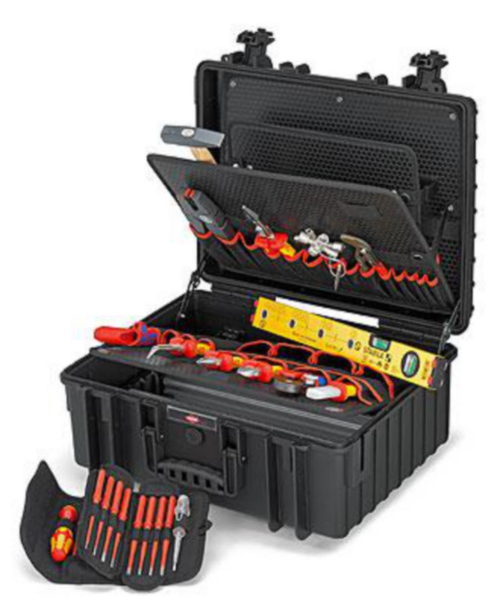 Verktøysett Knipex 002136 - Verktøysett 0021 36 Robust 34 Knipex Elektro 26 deler VDE