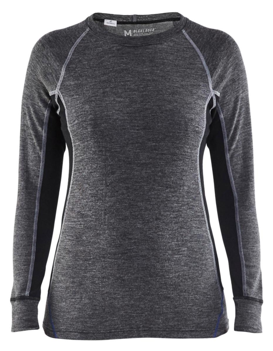 Undertrøye dame Blåkläder 7200 - Undertrøye dame Blåkläder 7200 grå/svart str L