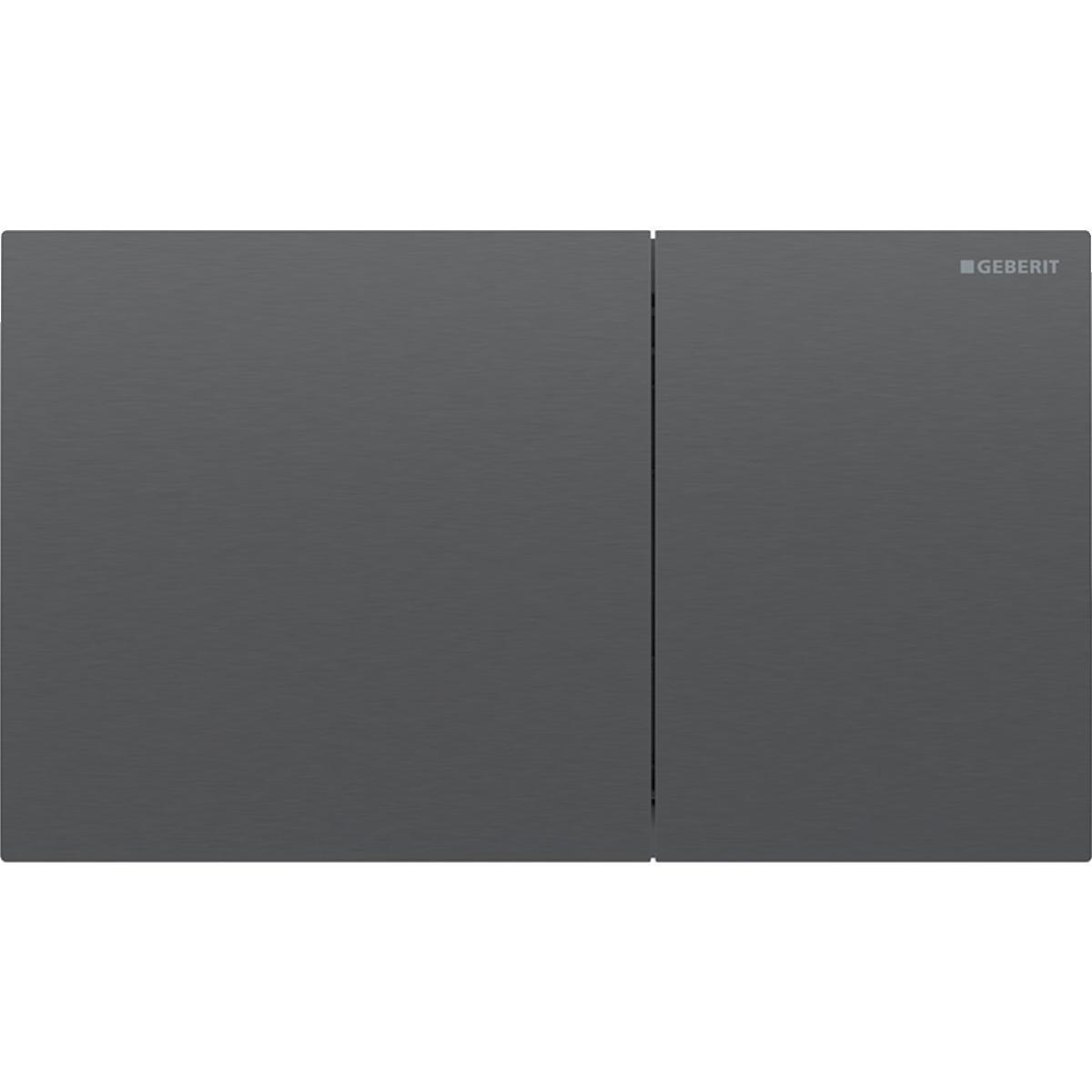 Betjeningsplate Sigma 70, Geberit - Betjeningspl. Sigma70 sv.krom dobbelskyll 25x14,6x2,5cm