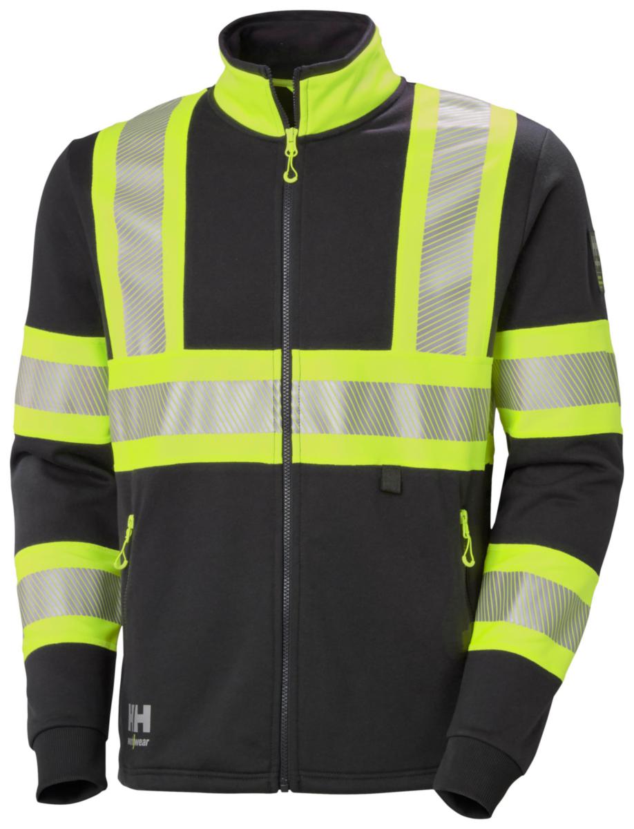 Collegejakke HH ICU HiVis kl.1 - Collegejakke HH ICU HiVis kl.1 koksgrå/gul str L
