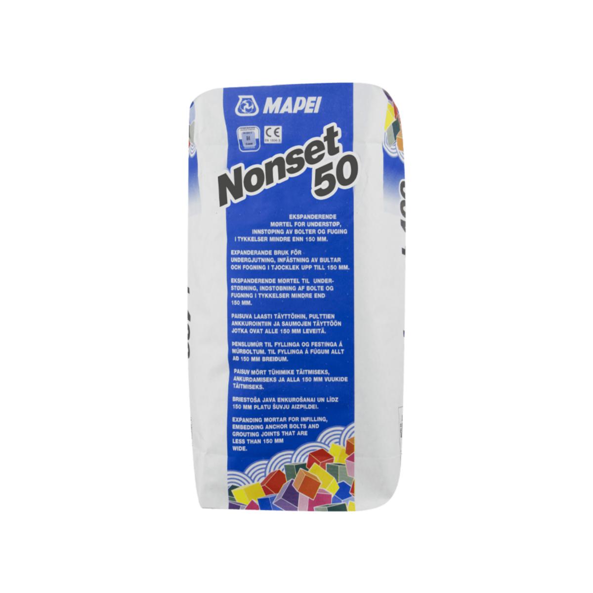 Understøpsmørtel Mapei Nonset 50 - Understøpsmørtel Nonset 50 Mapei 25 kg sekk
