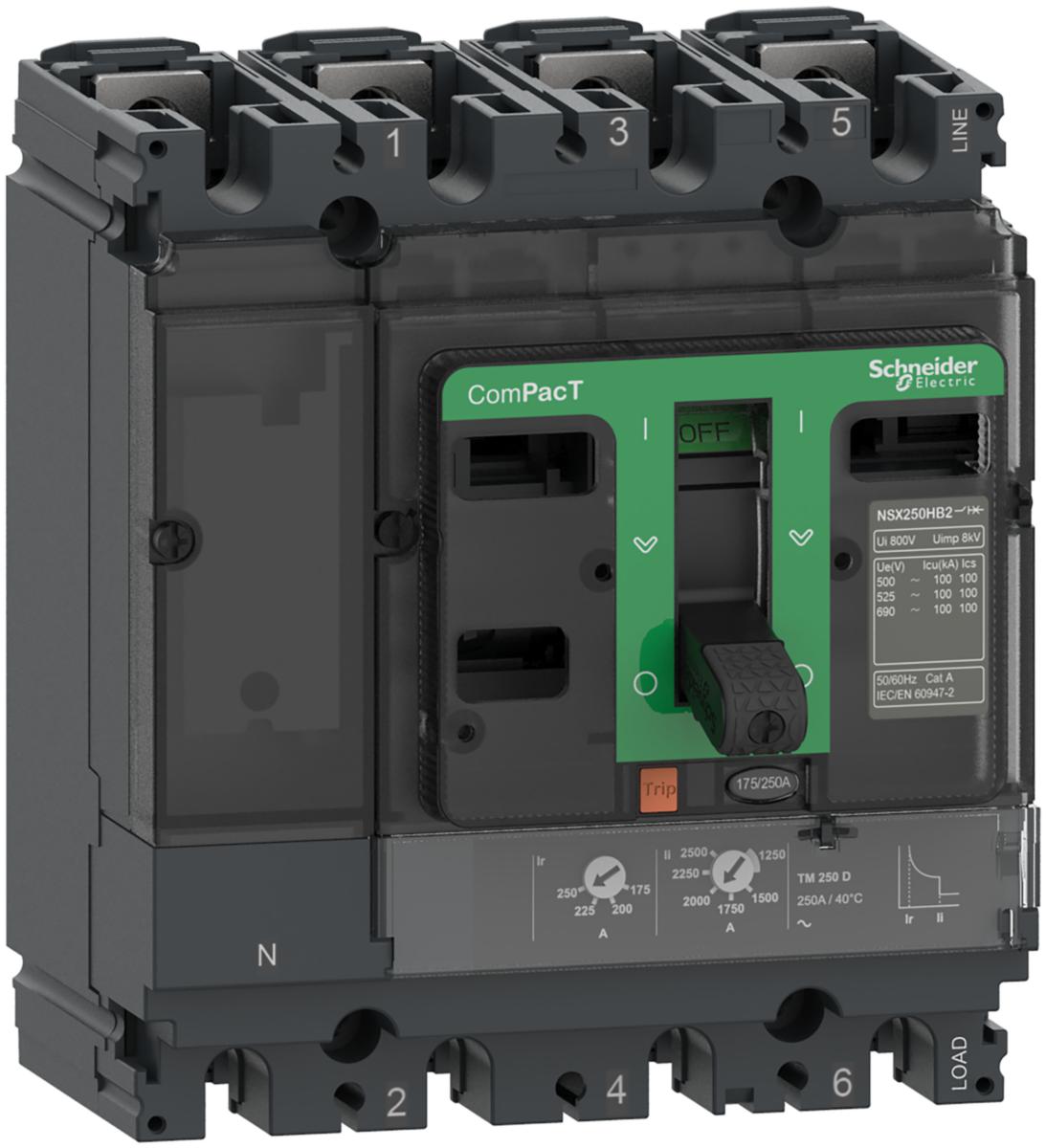 Effektbryter ComPacT NSX250HB1 - Compact NSX250HB1 TM200D 4P4T 