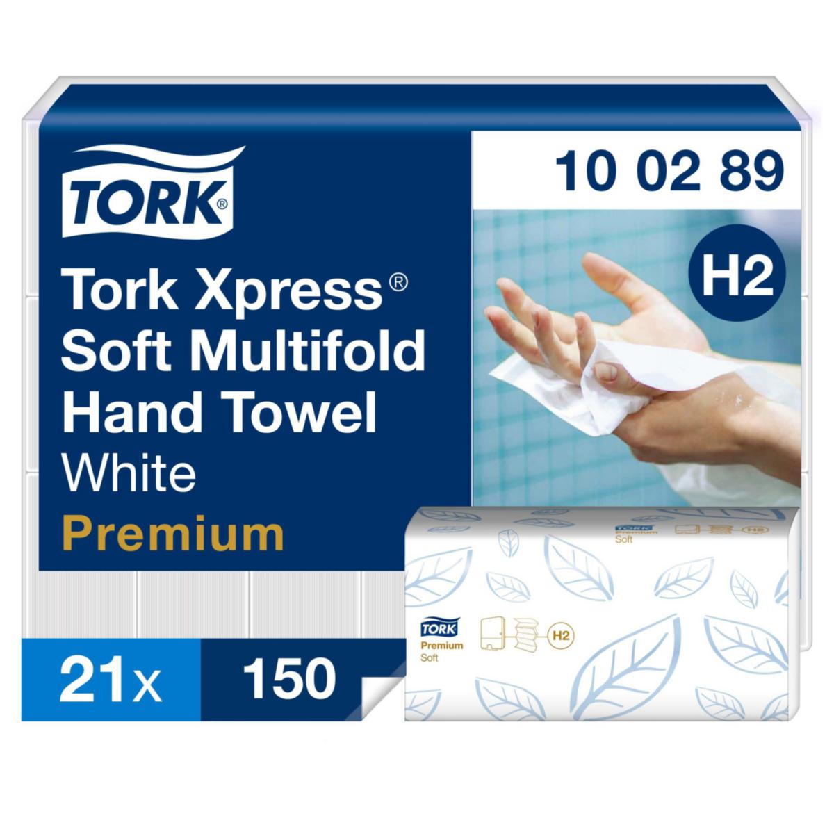 Papirhåndkle Tork Xpress® Ekstra mykt Multifold Tork - Håndtørk xpress multifold Tork H2 mykt 150ark