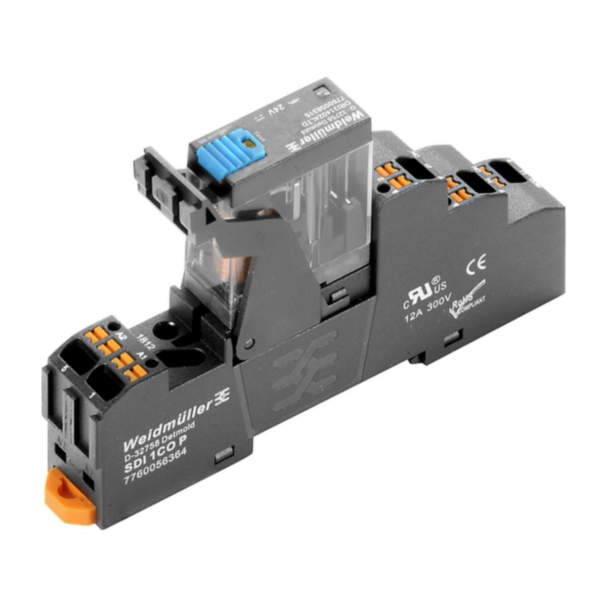 Sokkelrele Weidmüller Kit - DRIKITP 24VDC 1CO LD/PB