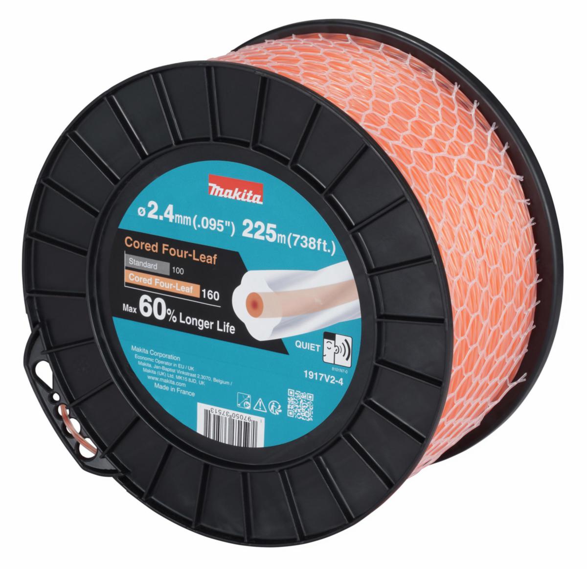 Trimmertråd Makita firkløver - Trimmertråd firkløver Makita 2,40mmx225m