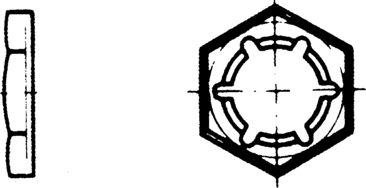 Palmutter DIN7967 - Palmutter M36 EZ D7967 6kt. elforzinket