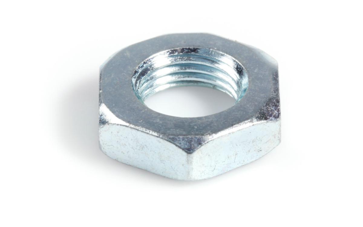 Sekskantsmutter ML6M DIN 439B MF KL.4.0 elforzinket DIN 439B - Kontramutter M20 EZ D439 6kt.mutter lav elforzinket