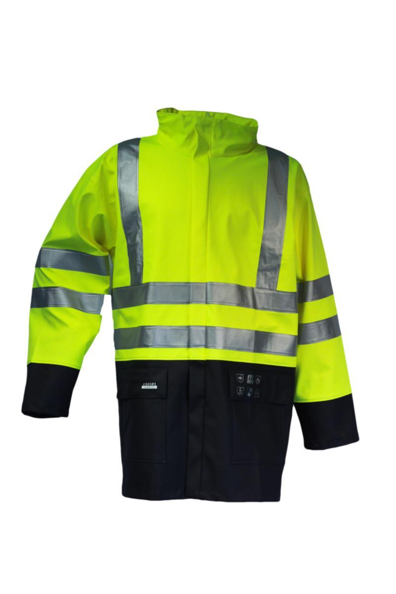 Regnjakke Lyngsøe Saturn Multinorm - Regnjakke Lyngsøe Saturn HiVis Flammeh. Gul/Marine str XL