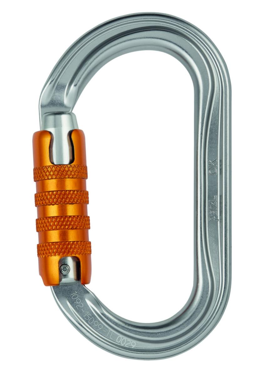 Karabinkrok aluminium Petzl® OK 22mm trilock - Karabinkrok Petzl OK aluminium automatlås 22mm