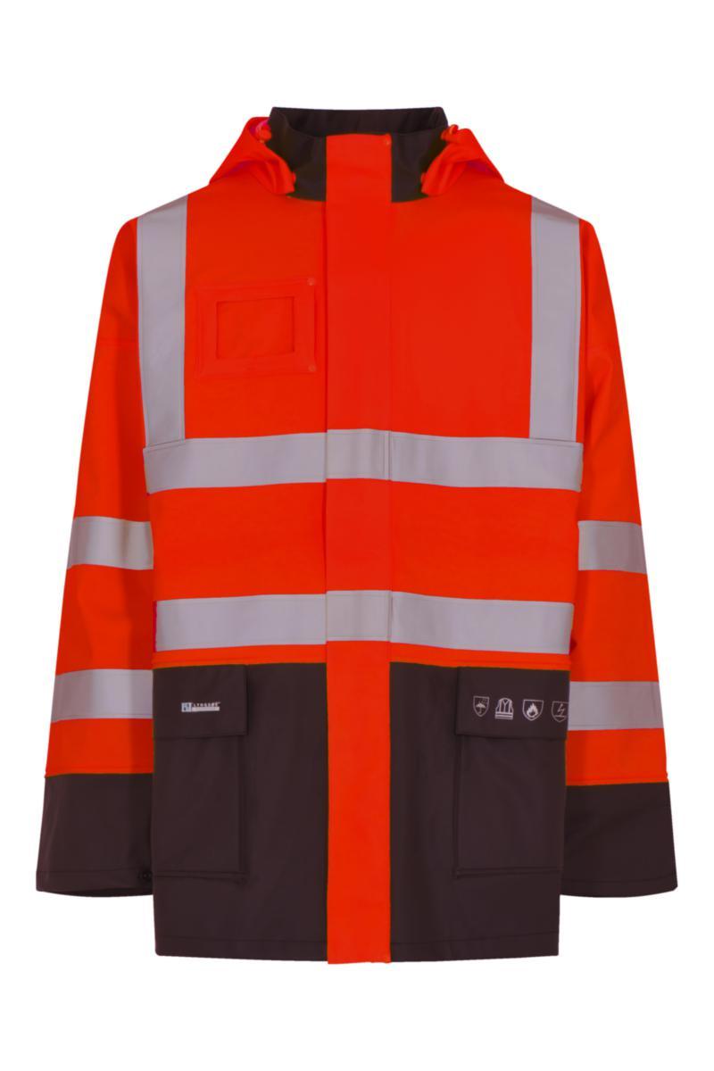 Regnjakke dame Lyngsøe Multinorm - Regnjakke dame Lyngsøe Saturn HiVis Rød/Marine str S