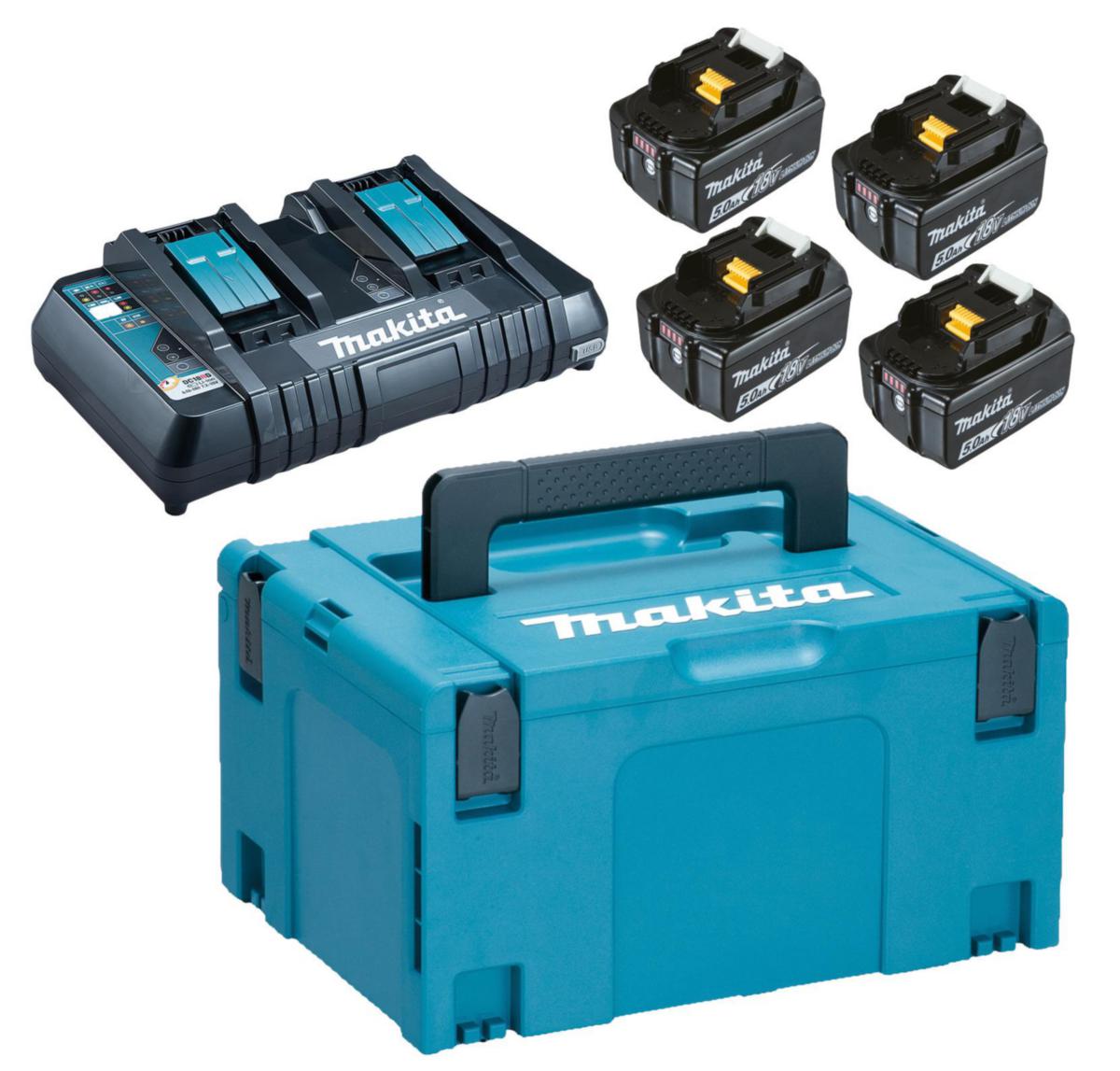 Batterisett Makita 18 V - Batterisett 197626-8 Makita 4X18V BL1850B OG DC18RD