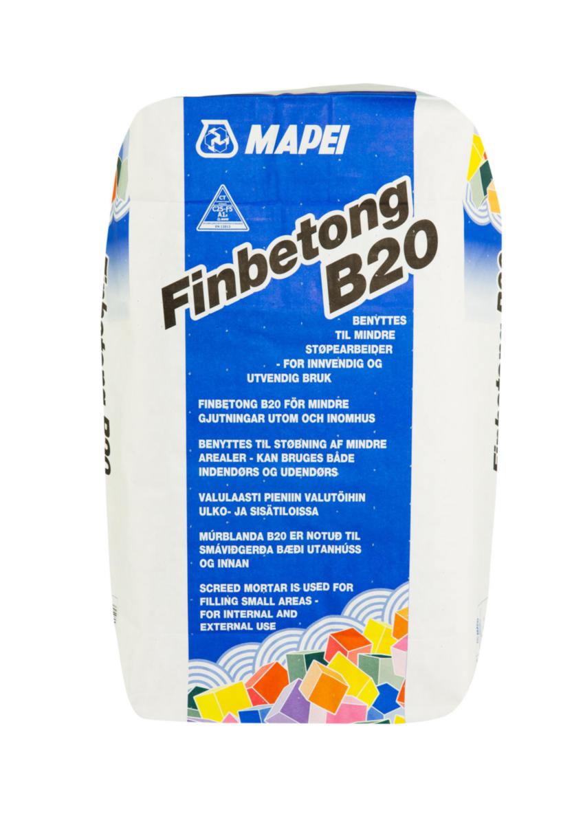 Finbetong Mapei B-20 - Finbetong B-20 Mapei Støpemørtel 20 kg sekk