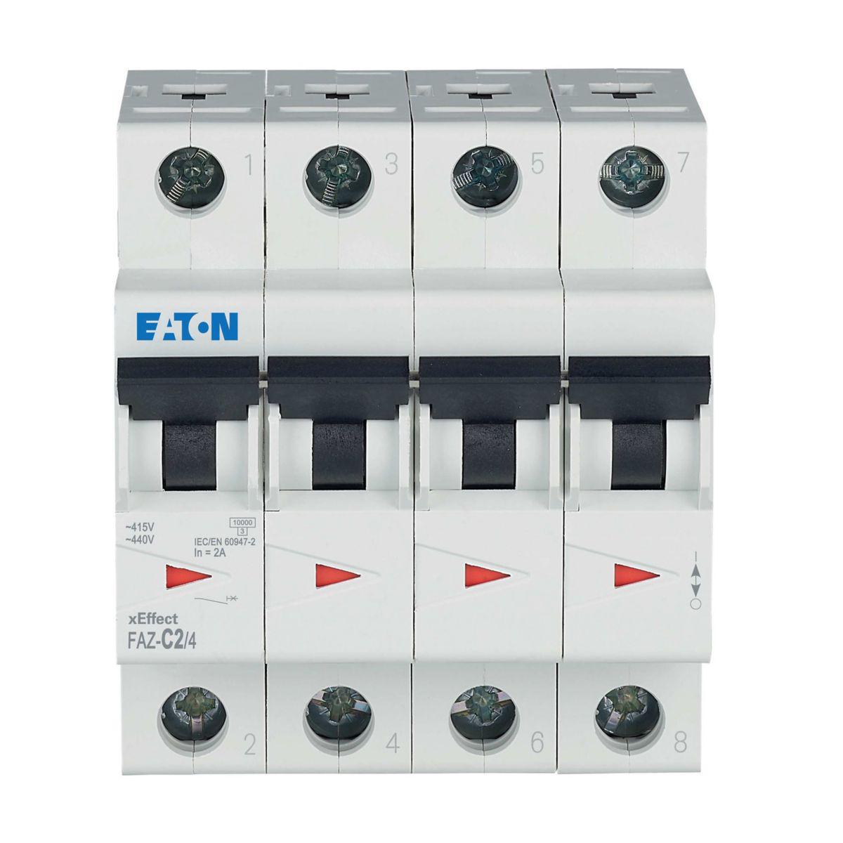 Elementautomat Eaton C FAZ - INDUSTRIAUTOMAT 2A 4P/C