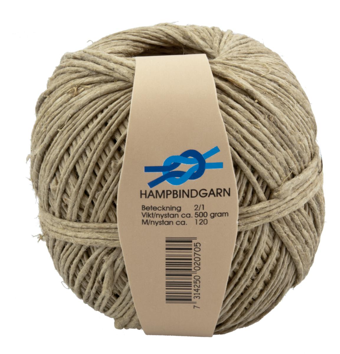 Hampbindegarn - Hampgarn Poly-Produkter120m 2.2mm 500g