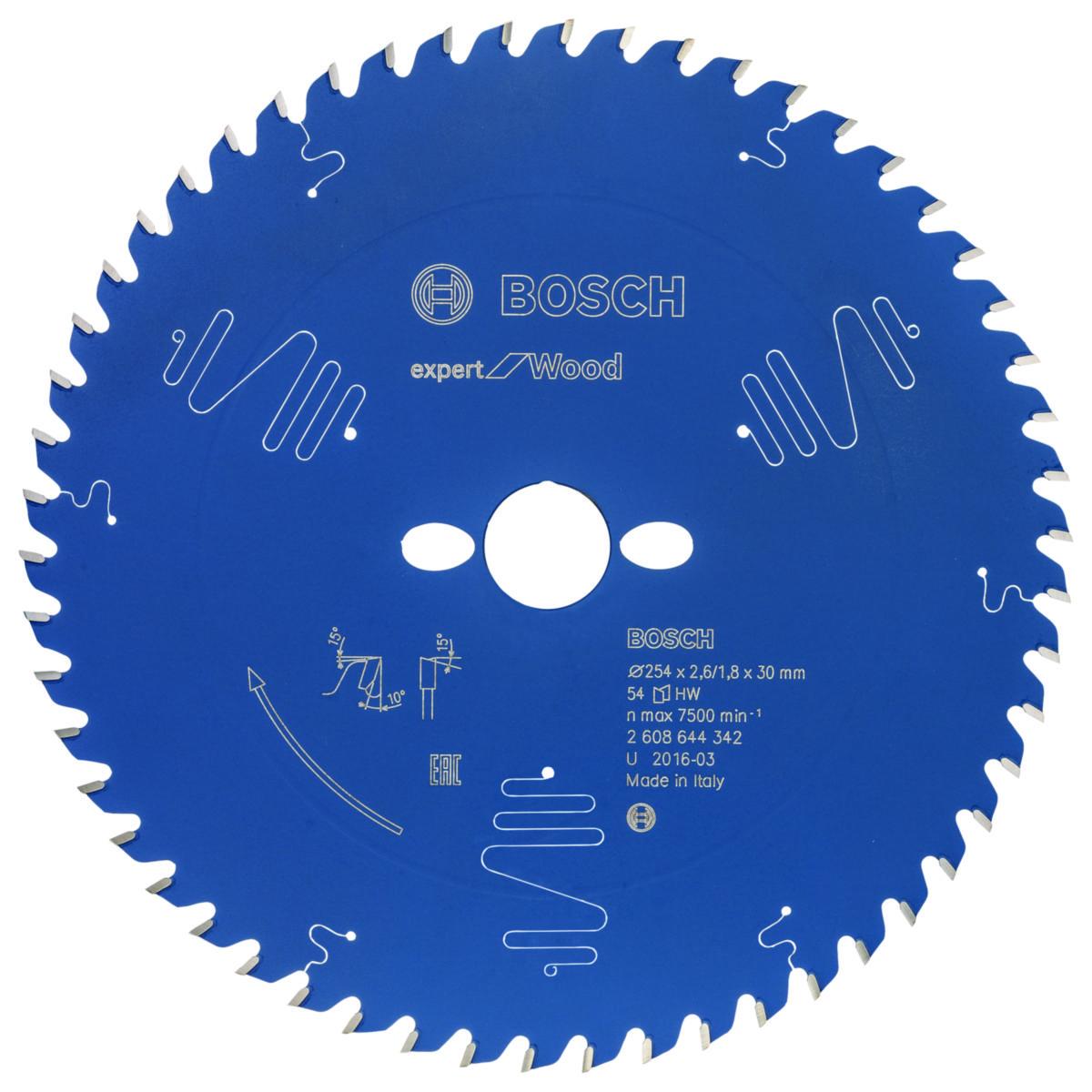 Sirkelsagblad Bosch Expert for Wood - Sirkelsagblad Expert for Wood Bosch 254X30X2.4mm 54T