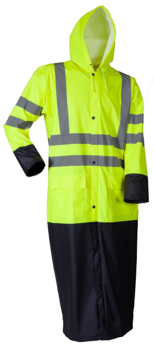 Regnfrakk Lyngsøe LR8085 HiVis kl.3 - Regnfrakk Lyngsøe LR8085 HiVis kl.3 Gul/marine str L