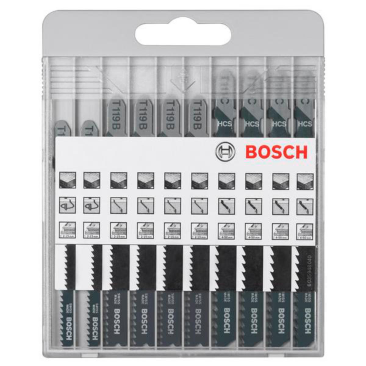 Stikksagbladsett Bosch Wood Basic - Stikksagbladsett Wood Basic Bosch 10pk