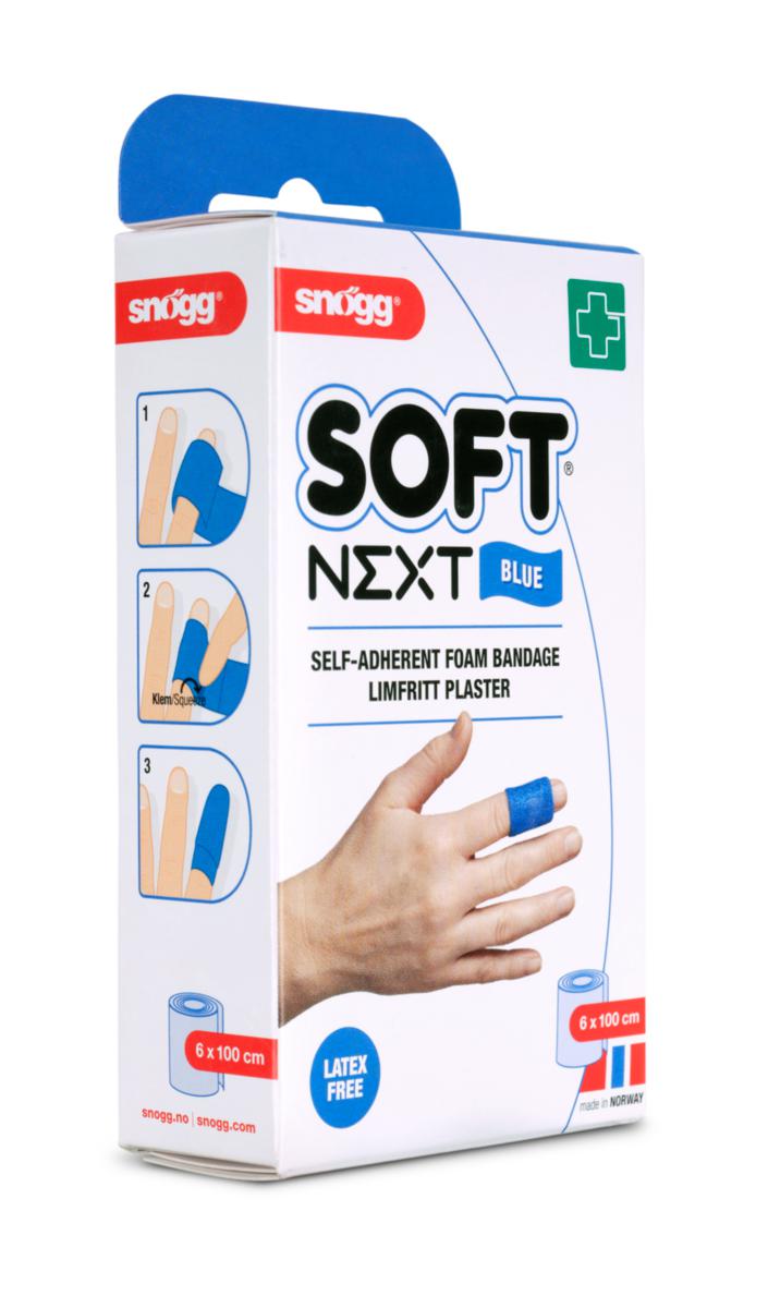 Plaster Snøgg® Soft Next limfritt - Plaster Snøgg Soft Next 6cmX1m limfritt blå