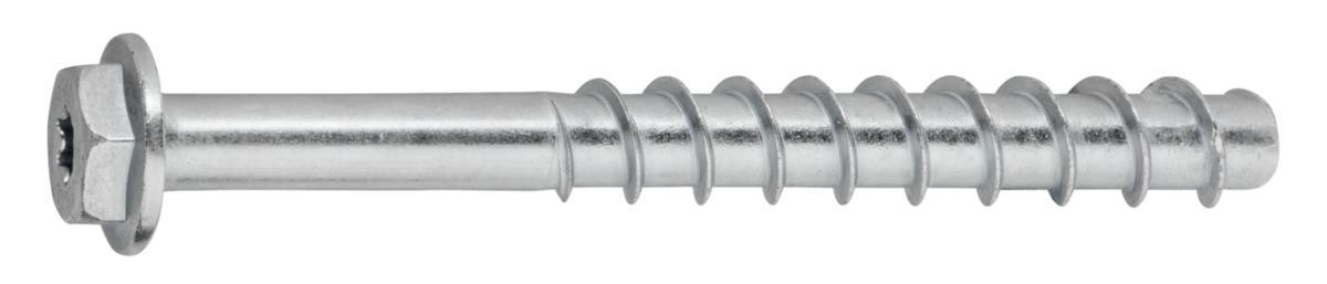 Betongskrue Sormat S-CSA sekskant/flens - Betongskr 6X60/5/20 EZ 6KT elforzinket m/flens Sormat