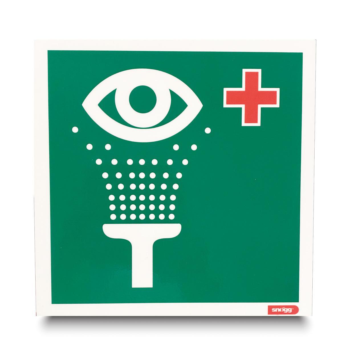 Skilt Snøgg® øyeskyllesymbol - Skilt Snøgg øyeskyllesymbol 20X20cm
