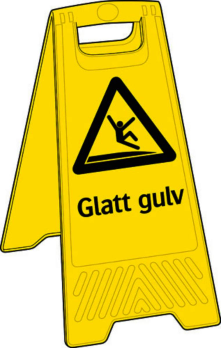 Gulvskilt Systemtext "Glatt gulv" - Skilt Glatt gulv (gulvskilt) Systemtext 300x620mm HP