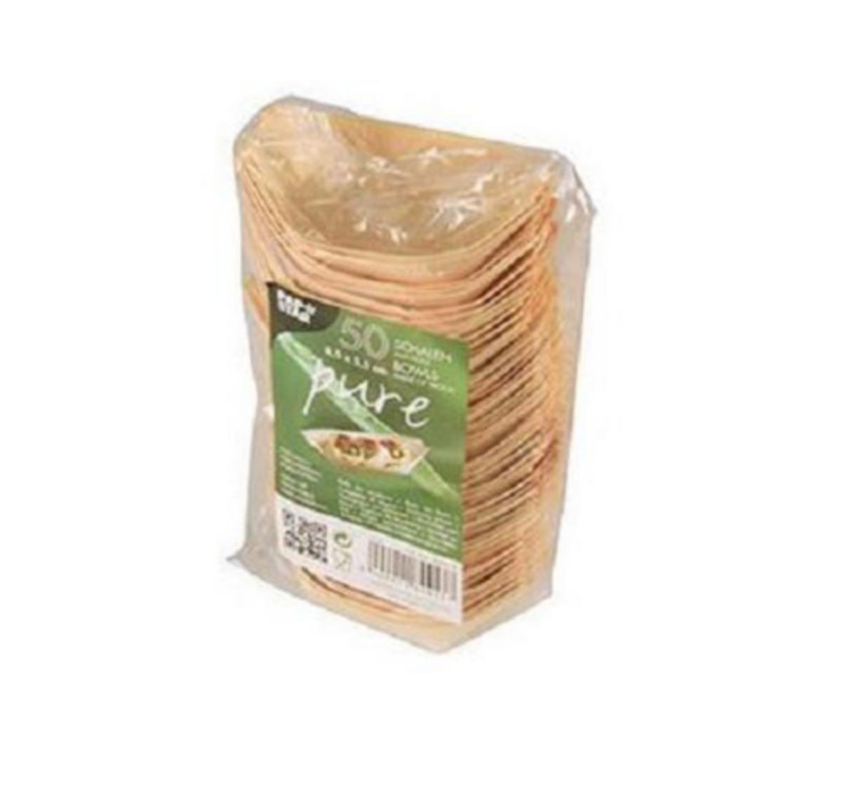 Demoskål Papstar - Demoskål Tre Båtformet Papstar 85x55mm (50)