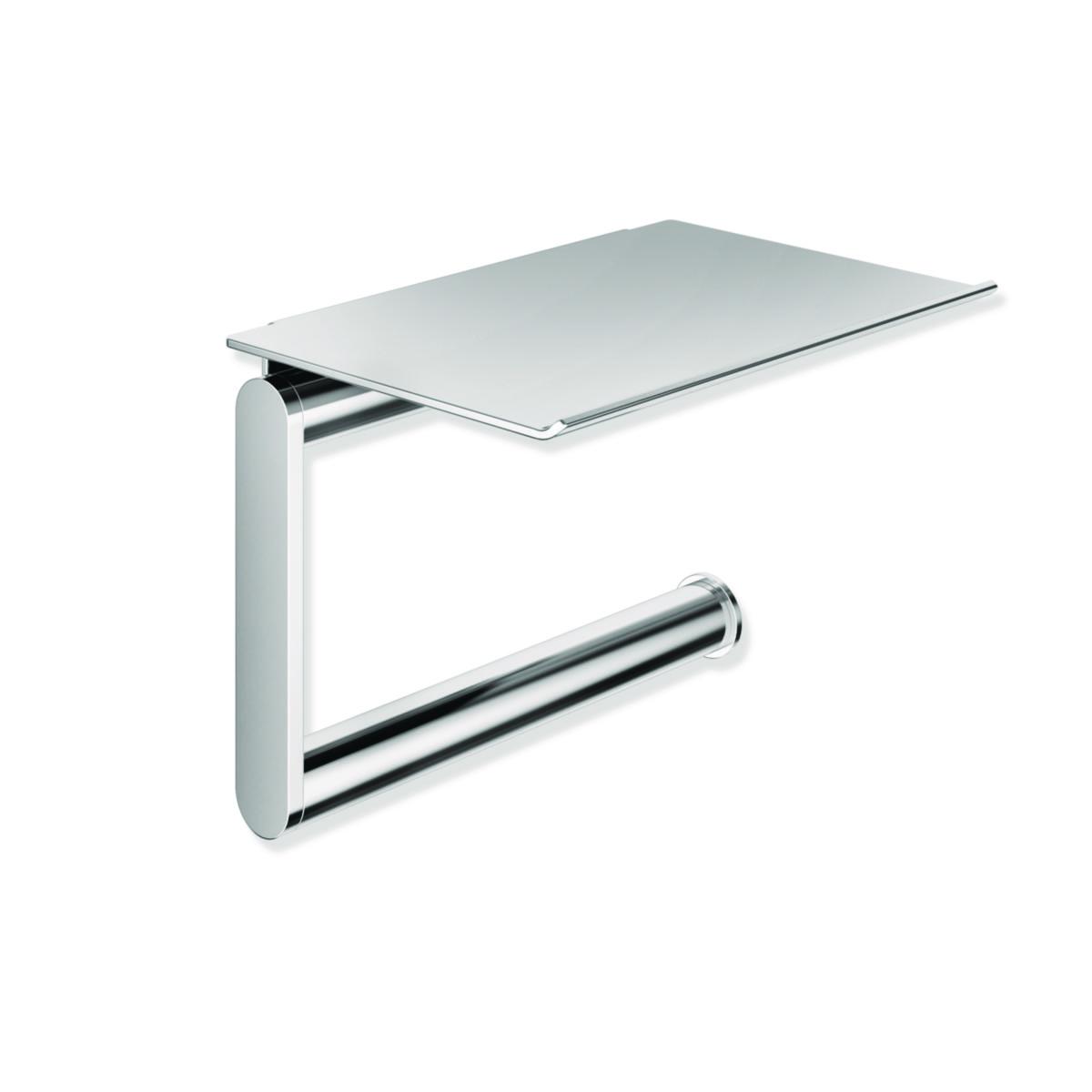 Toalettrullholder med hylle 135x97x92, HEWI - HEWI toalettrullholder m/hylle krom 135x97x92