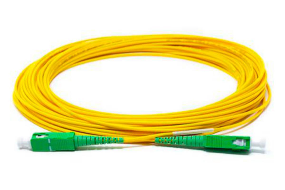 Fibersnor SC/APC-SC/APC Simplex G657A2 Ducatel - Fibersnor SC/APC-SC/APC 5m Simplex G657A2 2mm Gul