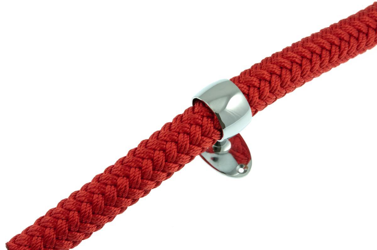Tau rekkverk flettet Polyester Rødt - Tau rekkverk polyester flettet Polyprodukter 36mmx30m rød