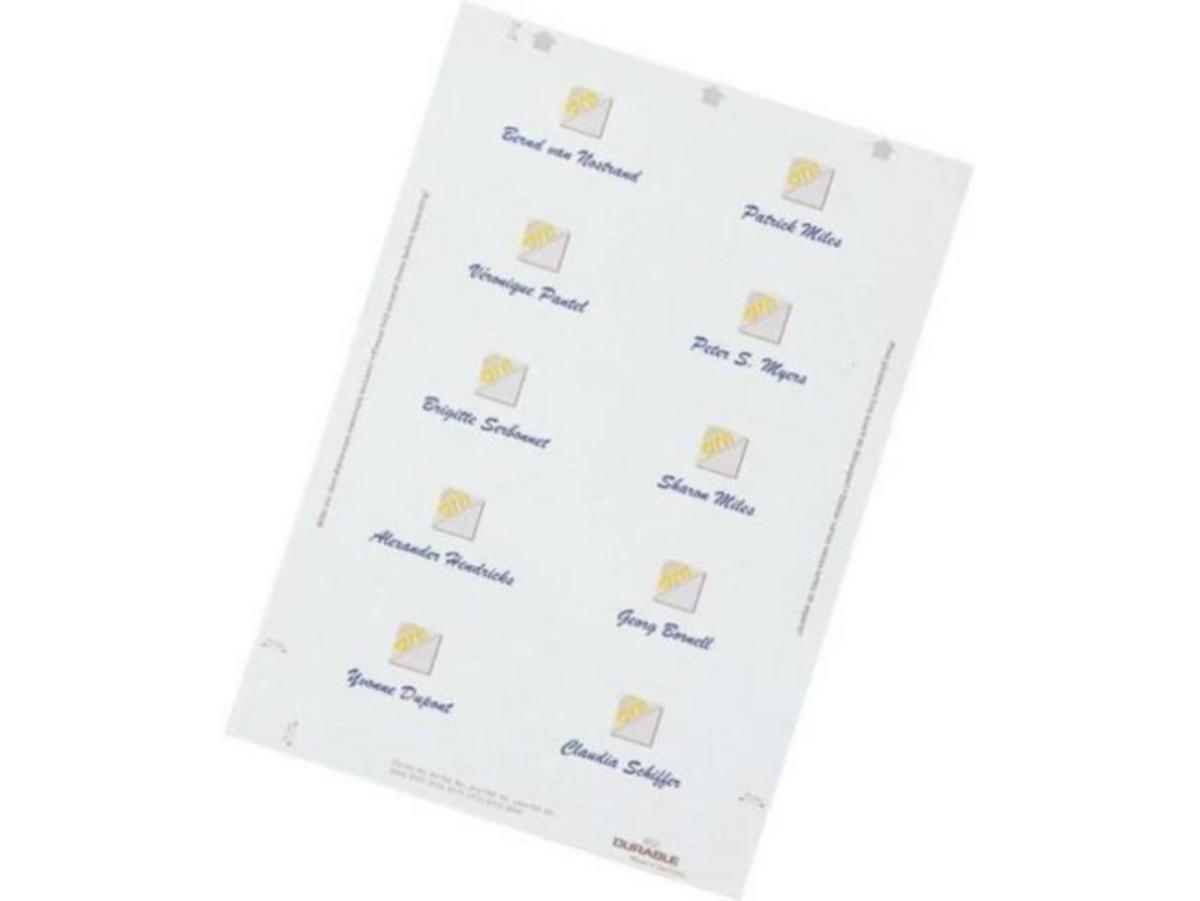 Innlegg navnskilt Durable - Innlegg navneskilt 54x90mm Durable (200)