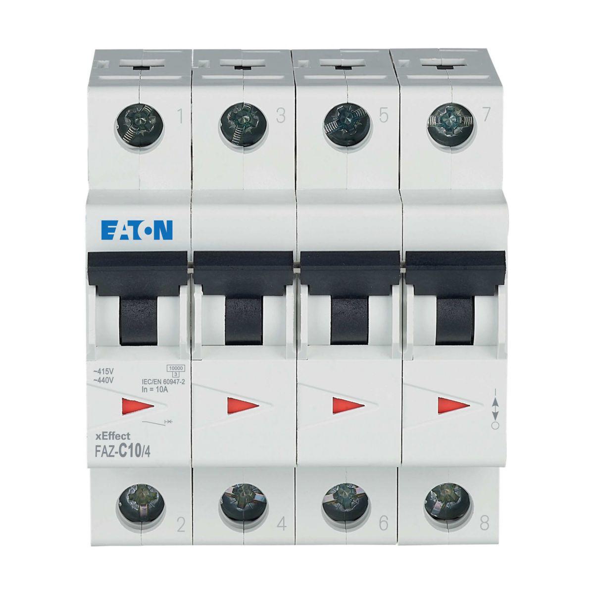 Elementautomat Eaton C FAZ - INDUSTRIAUTOMAT 10A 4P/C