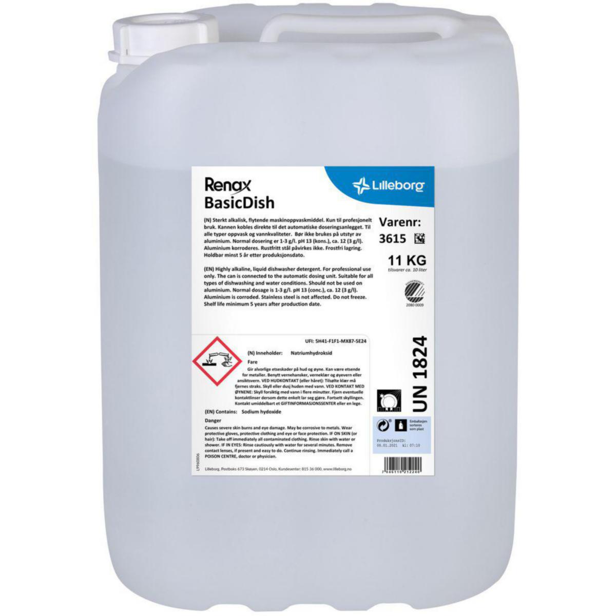 Makinoppvask Renax Basicdish - Maskinoppvask BasicDish Renax 11kg