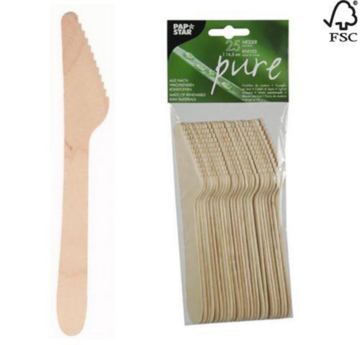 Kniv Papstar Pure - Kniv Pure 16,5cm Papstar Tre 25pk