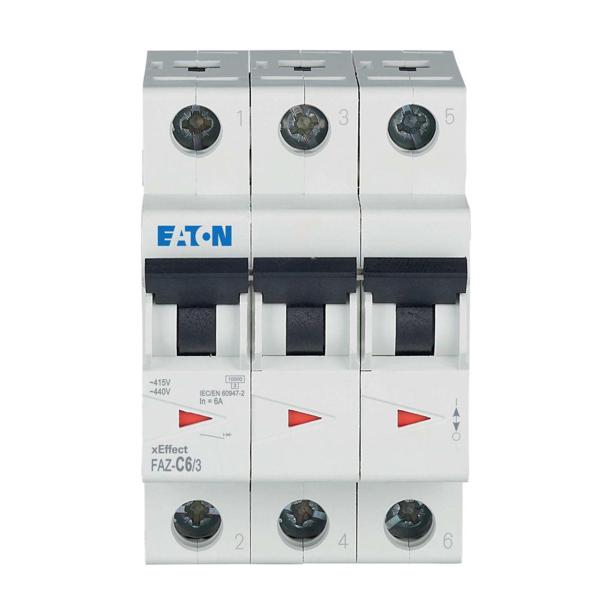 Elementautomat Eaton C FAZ - INDUSTRIAUTOMAT 6A 3P/C