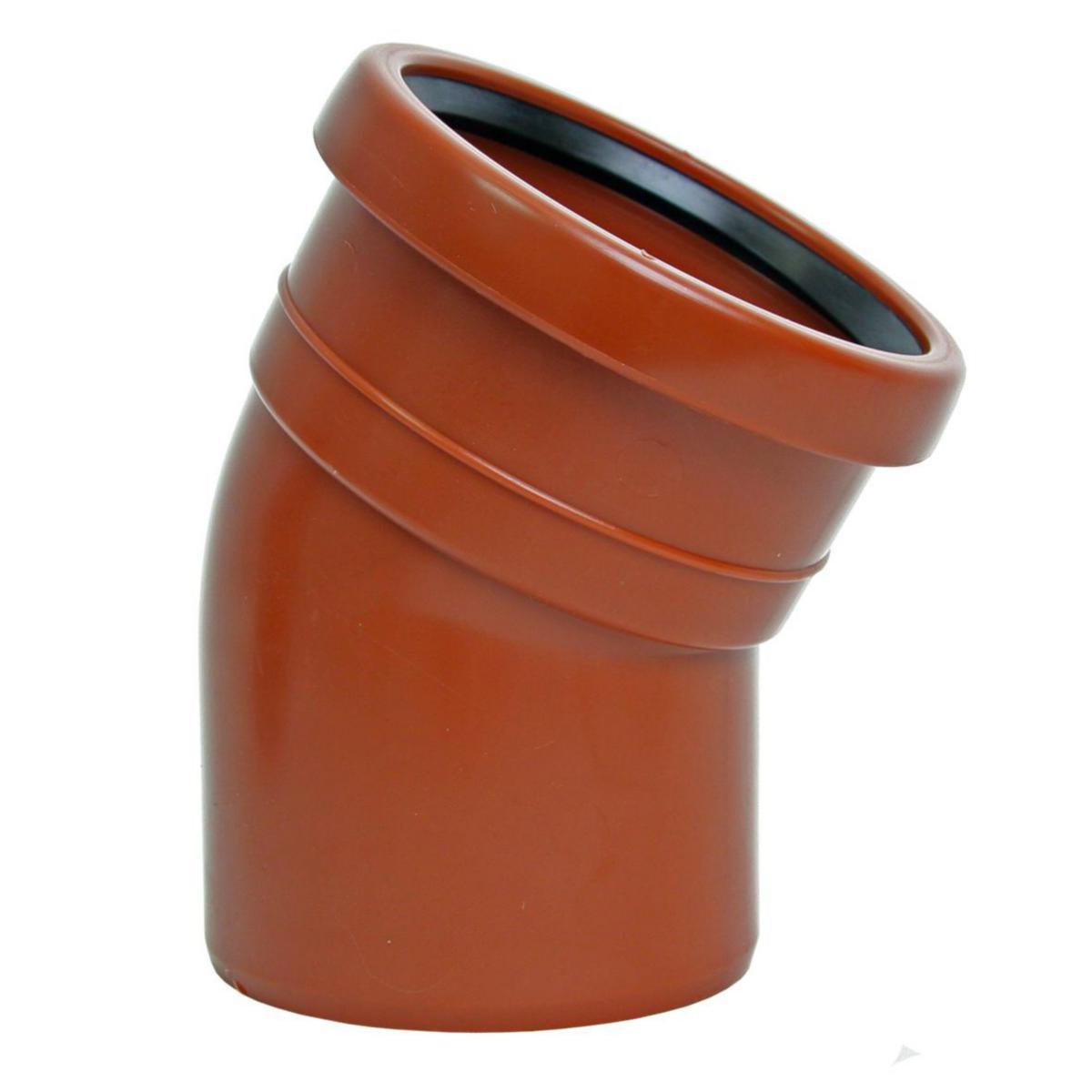 Bend 30° for avløp, rødbrun PP, Pipelife - 75 mm x 30° PP bend rødbrun Pipelife