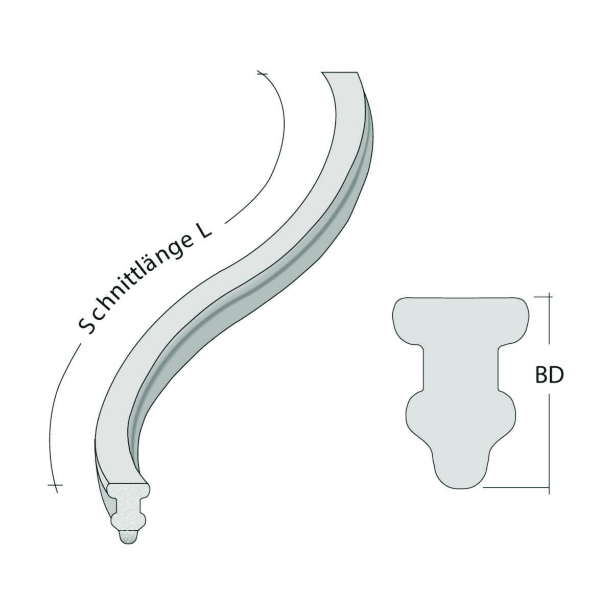 Betonglist Ål XS Lengde 80cm - Betonglist Ål XS høyde: 75mm Lengde: 800mm