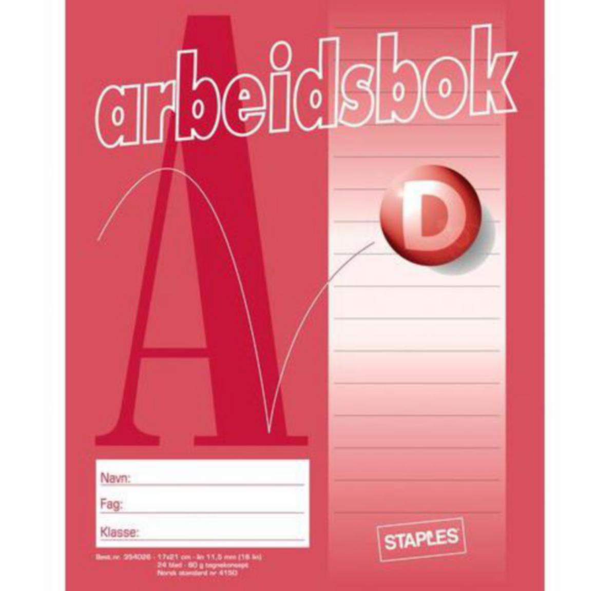 Skrivebok linjert 11,5mm 17x21cm - Skrivebok linjert 11,5mm 17x21cm 80gram 24 blad