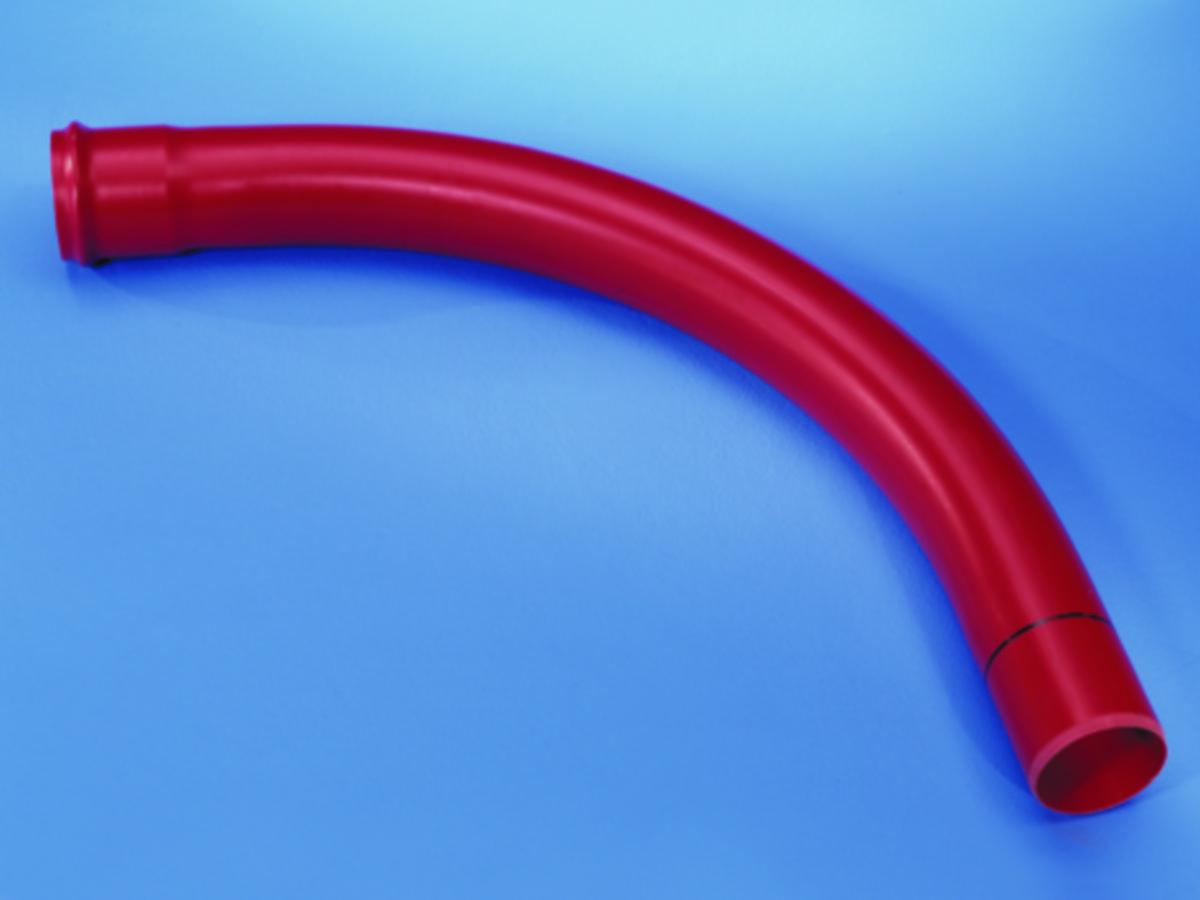 Kabelbend PP 90° rød, Wavin - 110 mm PP bend 90° Rød R=2.0 mtr f/kabelrør Wavin