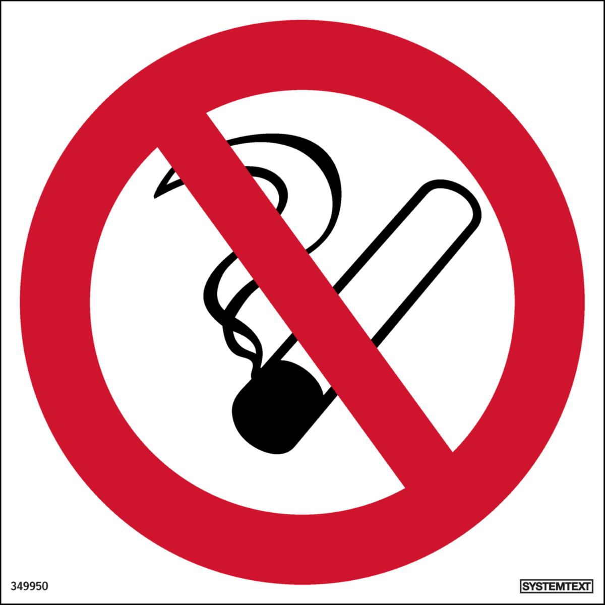 Dekal Systemtext Røyking forbudt - Dekal Røyking forbudt Systemtext 210X210mm
