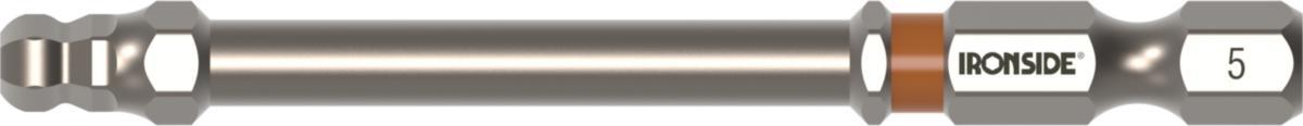 Bits Ironside Sekskant m/kule 75mm 2pk - Bits Sekskant 5mm 2pk Ironside m/kule L= 75mm 201734