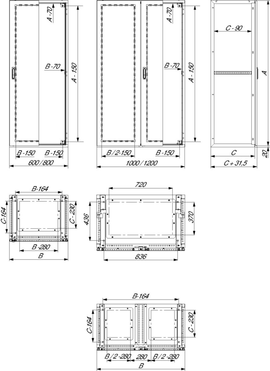 Koblingsskap Schneider SFX 304L - SFX 304L 2000x1200x600